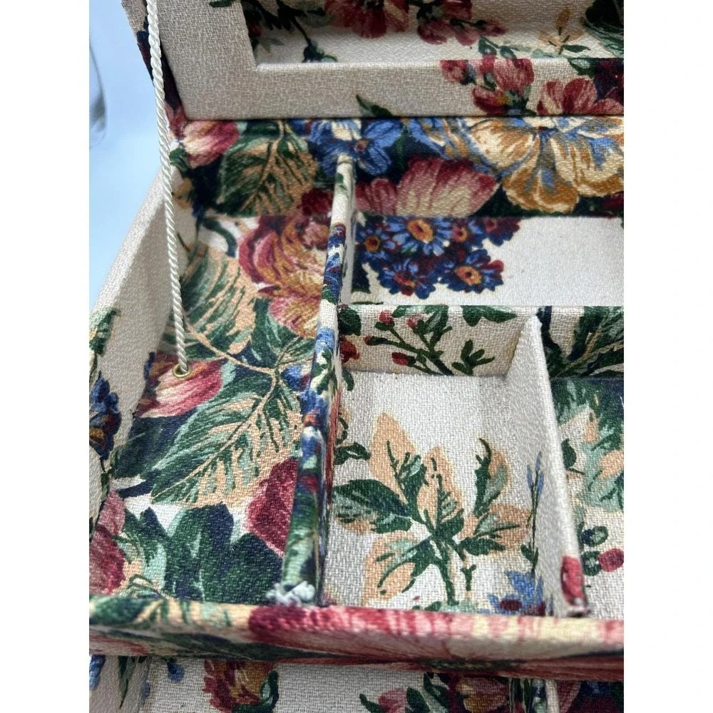 Tapestry Jewelry Box Set (2) Cottage Y2K‎ Shabby Chic Nordstrom *See Video*